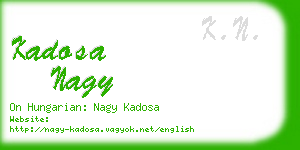 kadosa nagy business card